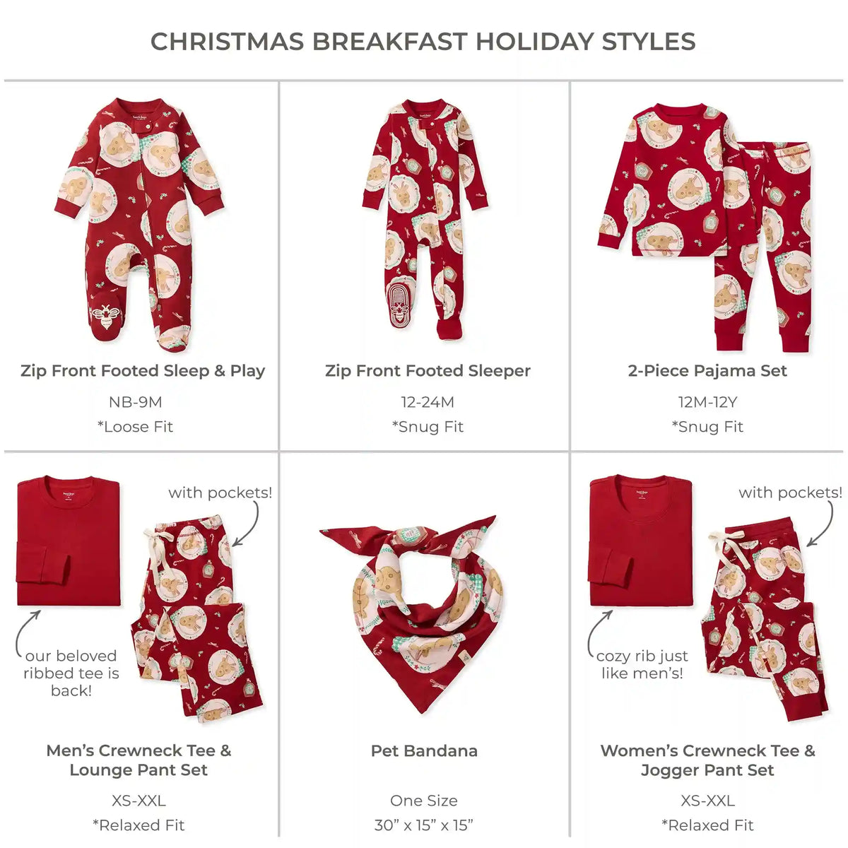 Christmas Breakfast Family Matching Organic Cotton Men's PJ Set