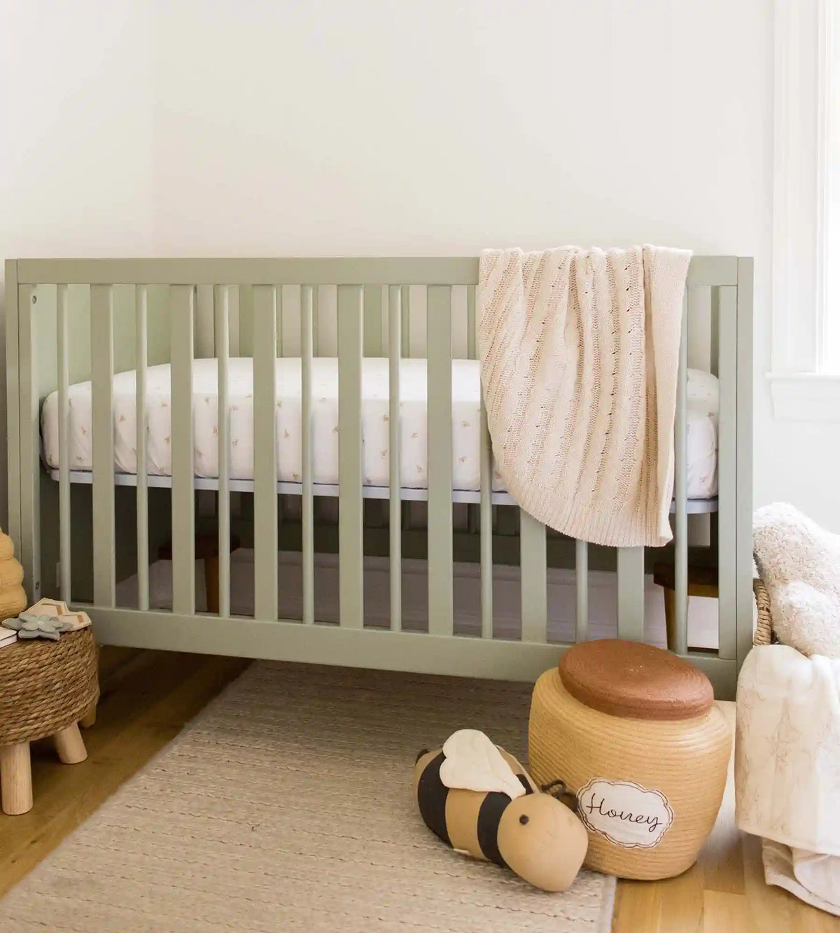 Golden Bee Organic Cotton BEESNUG® Fitted Crib Sheet - Hummus
