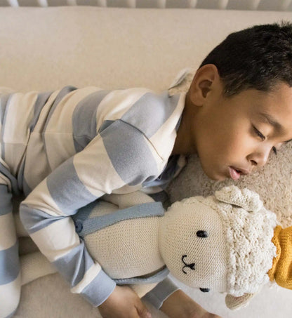 Rugby Stripe Organic Cotton Sleep & Play - Quarry