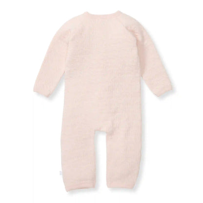Organic Cotton Quilted Bee Wrap-Front Baby Jumpsuit - Ranunculus