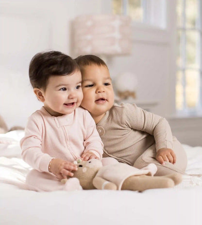 Solid Rib Organic Cotton Sleeper - Hummus