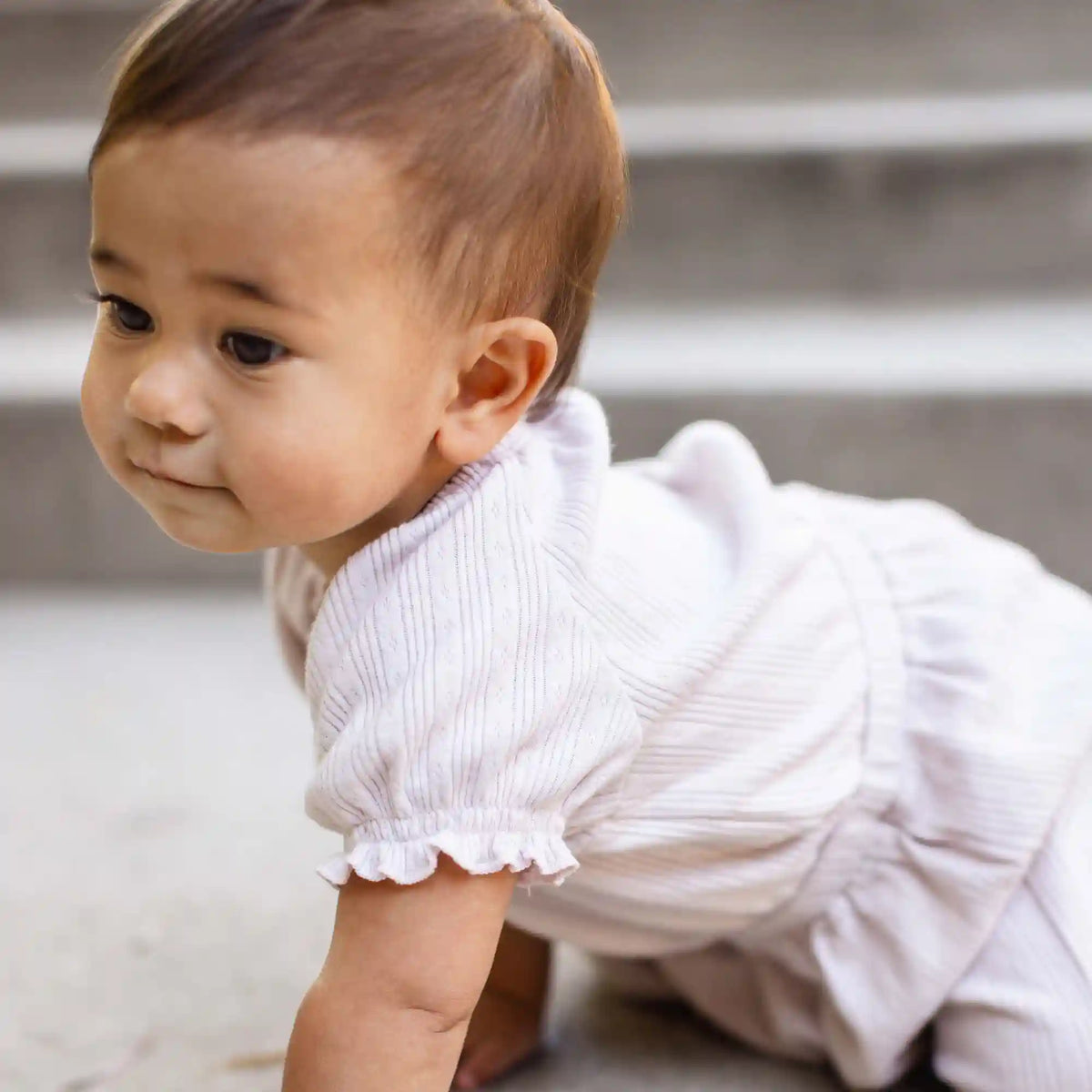 Pointelle Organic Girl Jumpsuit