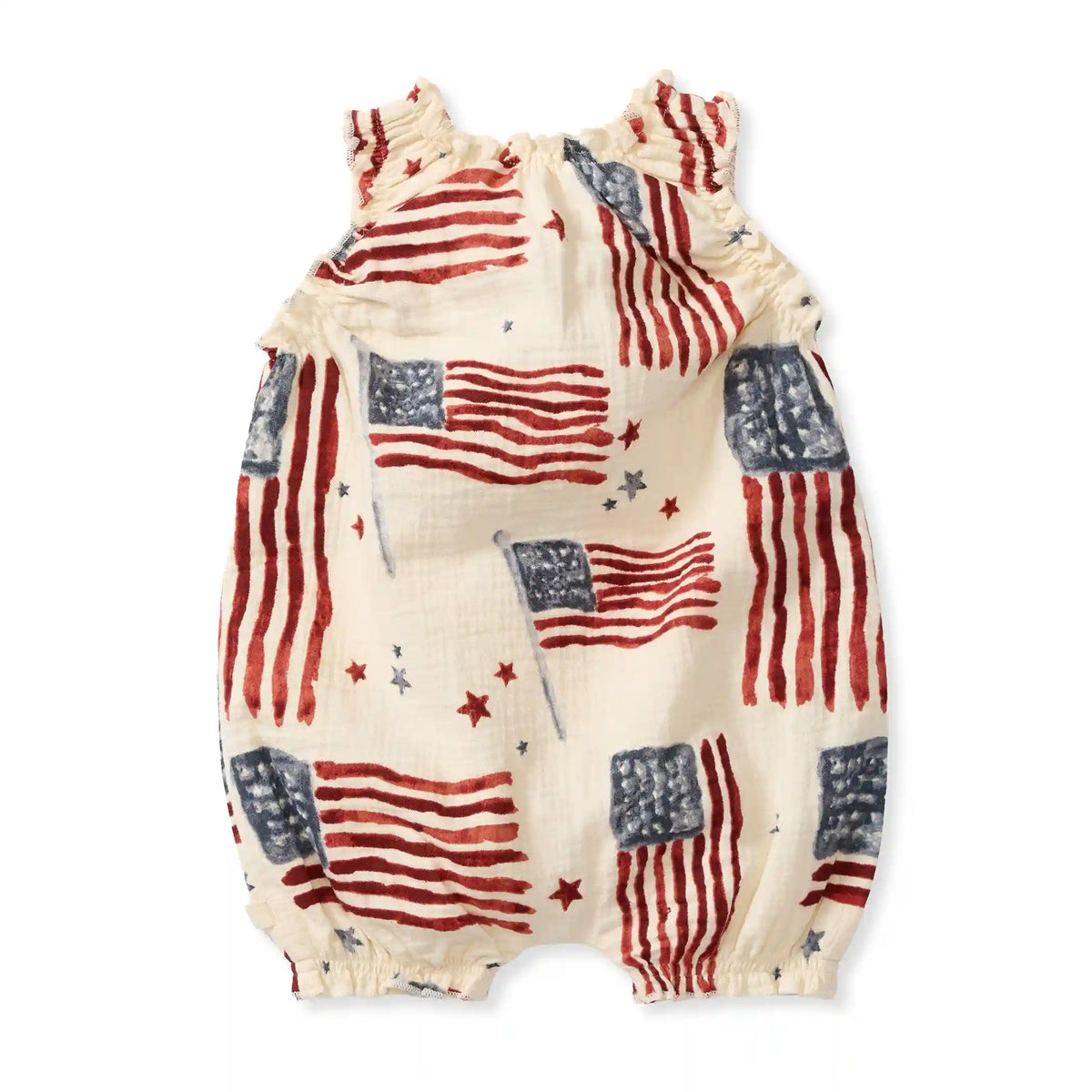 American Flag Baby Girl Bubble Romper