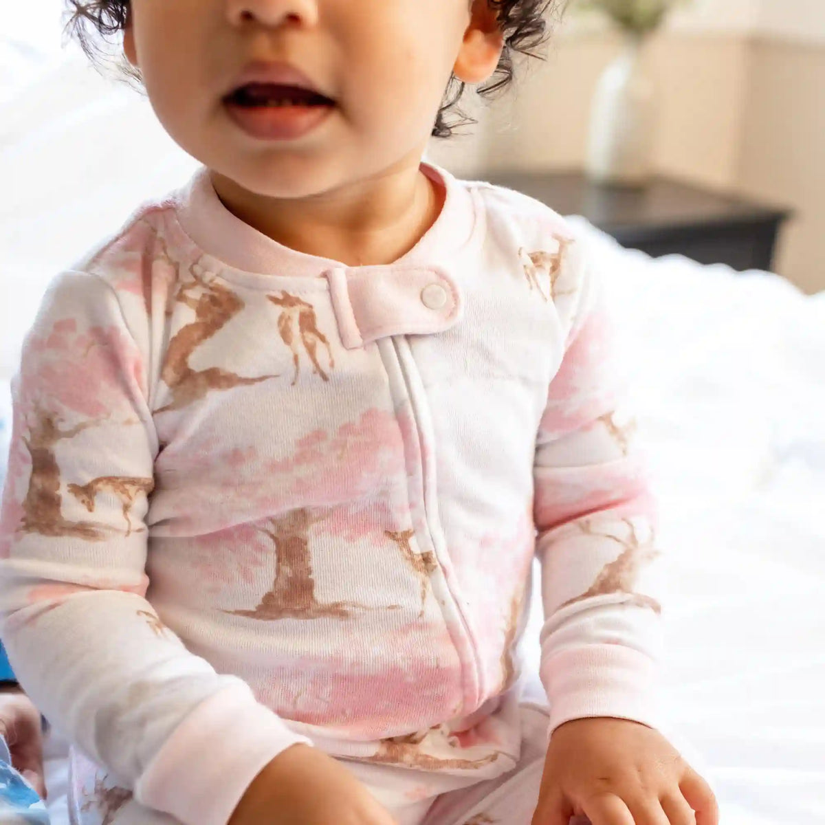 Cherry Blossom Tree Organic Cotton Two-Piece Pajamas