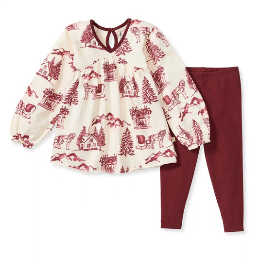 Vintage Christmas Tunic and Pants Set