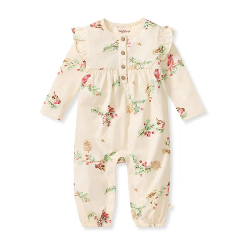 Winter Birds Girls Jumpsuit