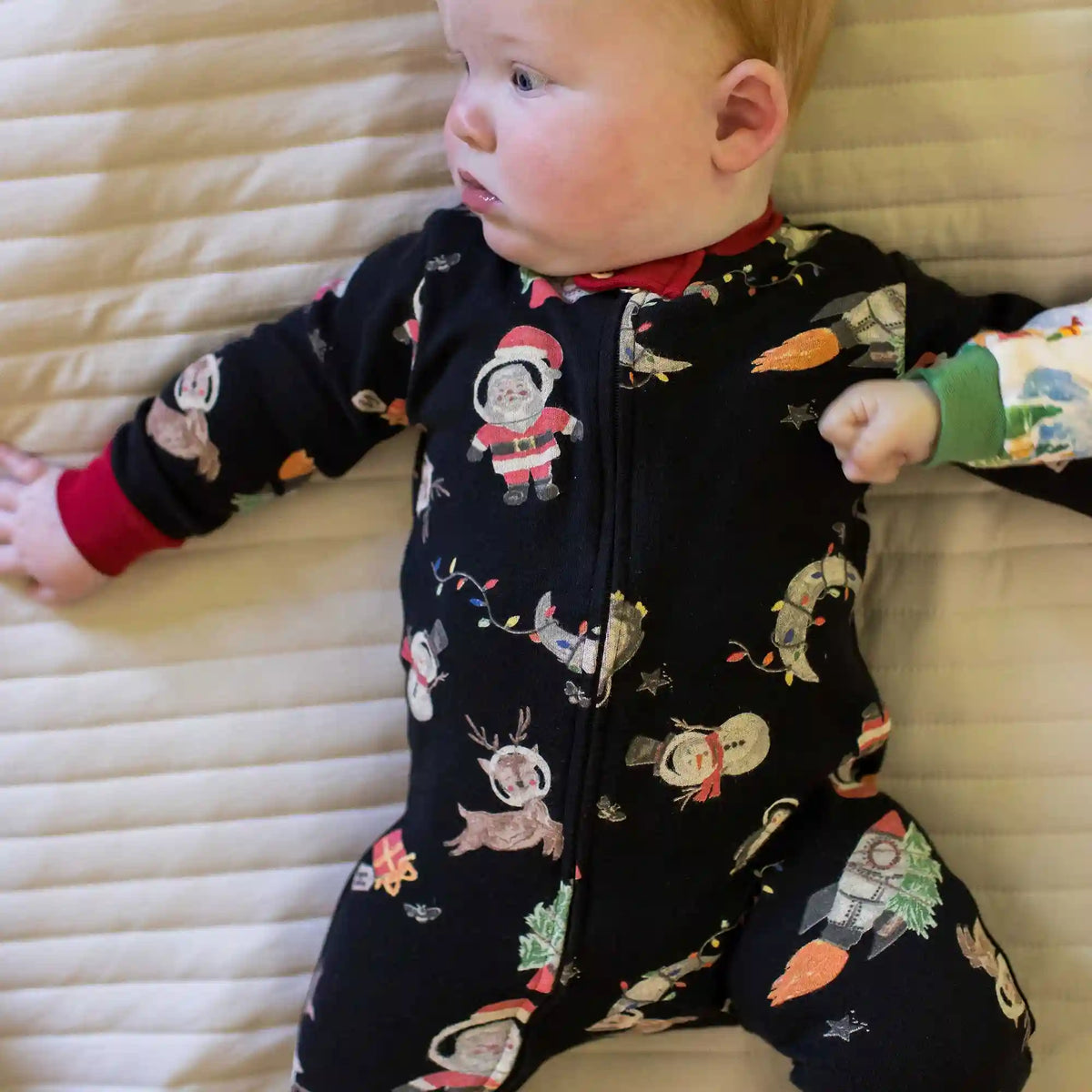 Christmas In The Cosmos Organic Cotton Two-Piece Pajamas