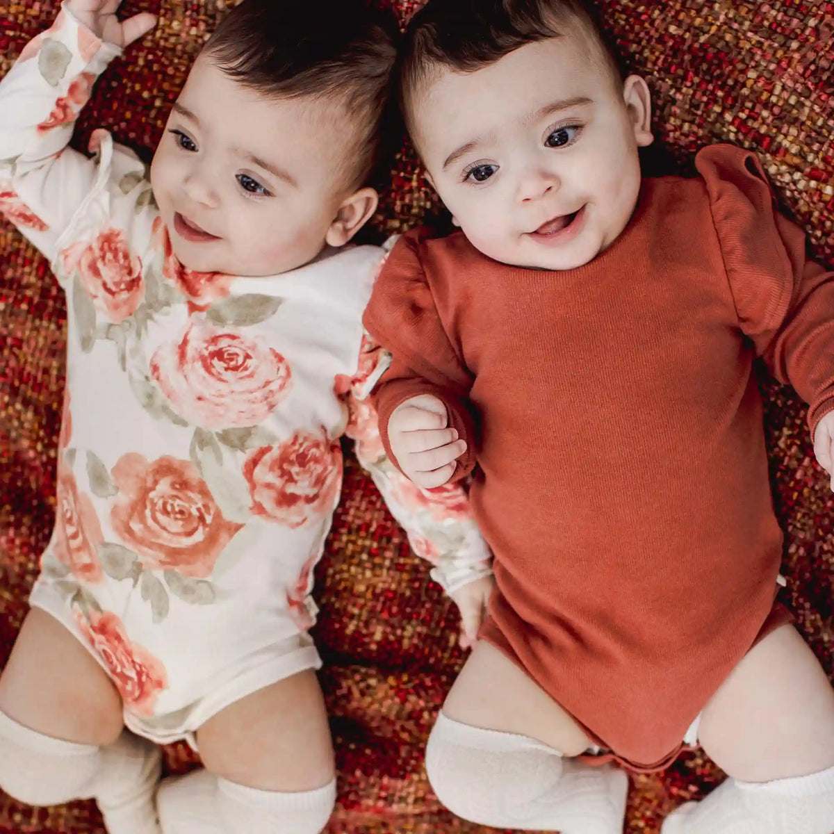 Autumn Rose Baby Girl Bodysuits 2 Pack