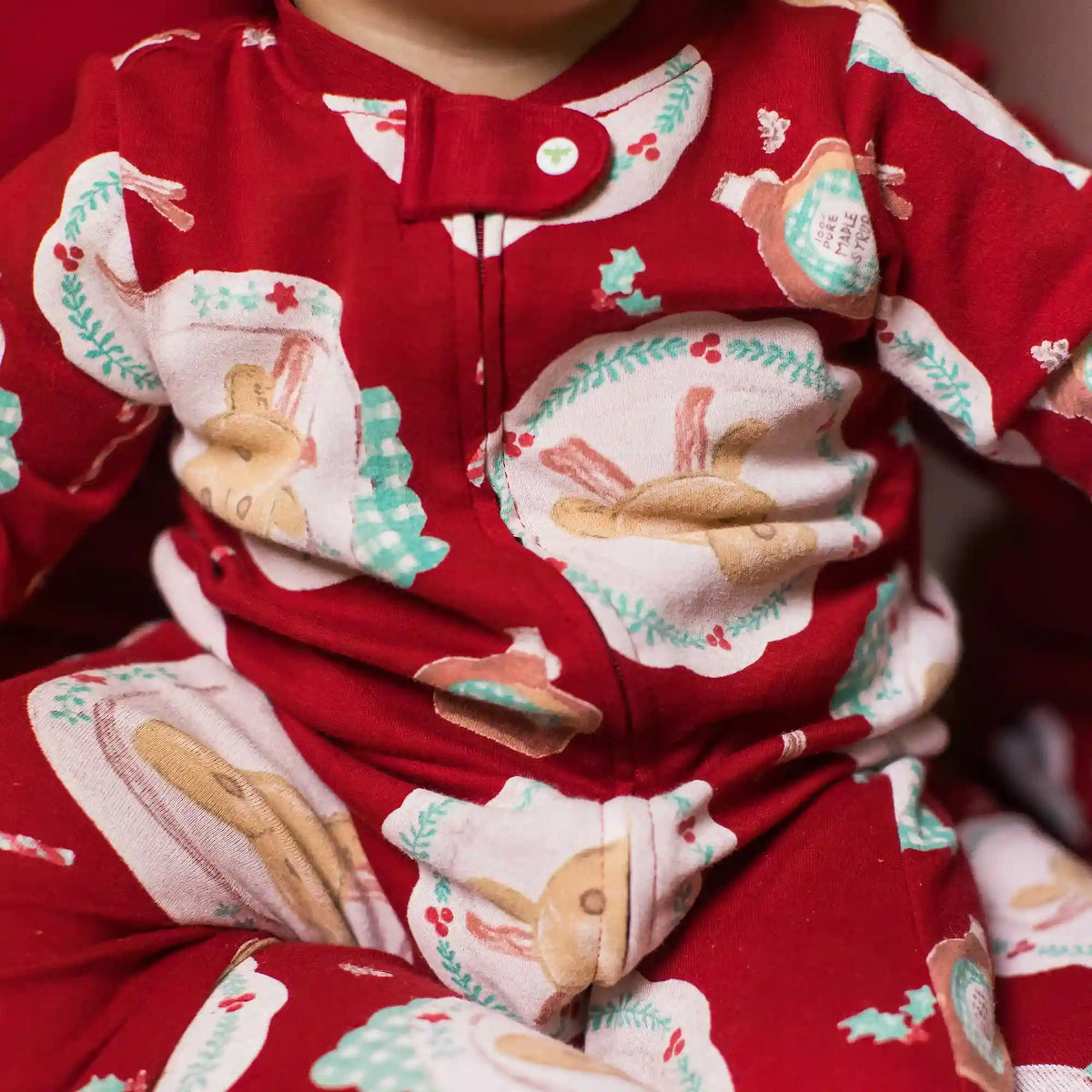 Christmas Breakfast Family Matching Organic Cotton Two-Piece Pajamas