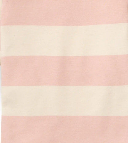 Rugby Stripe Organic Cotton Sleeper - Pink Sand