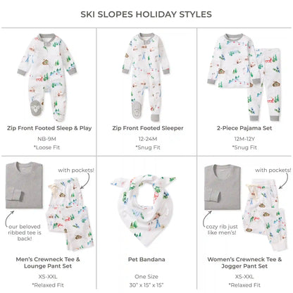 Ski Slopes Family Matching Organic Cotton Sleeper