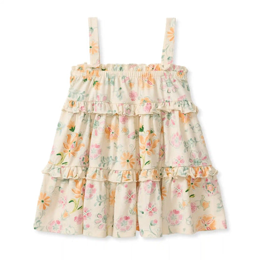 Mediterranean Floral Organic Dress