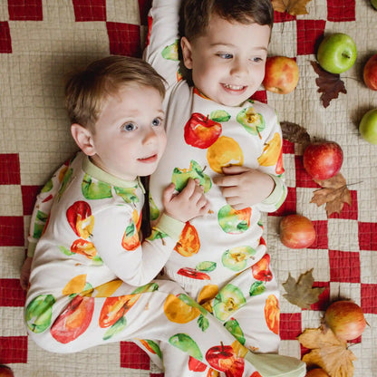 Apple Picking Organic Cotton Two-Piece Pajamas