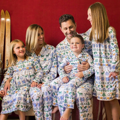Let It Snow Flannel Family Matching Kids Pajama Set