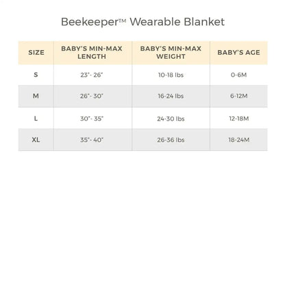 Good Night Sky Organic Warmer Beekeeper™ Wearable Baby Blanket - Limestone